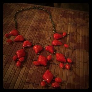 Orange zad necklace
